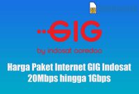 Harga Paket Internet GIG Indosat 20Mbps hingga 1Gbps